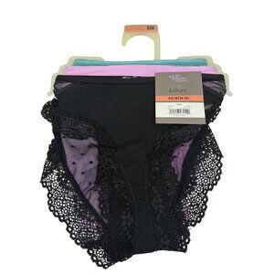 NWT Secret Treasures Women XS (4) 3 Pack Bikini Panties Set Multicolor Underwear